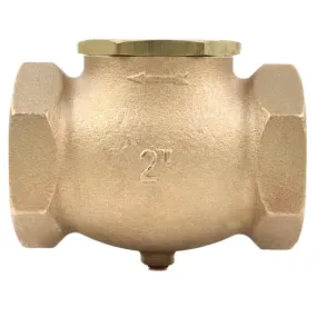 2 In Line Horizontal Check Valve Compressed Air Compressor WOG Solid Cast Brass