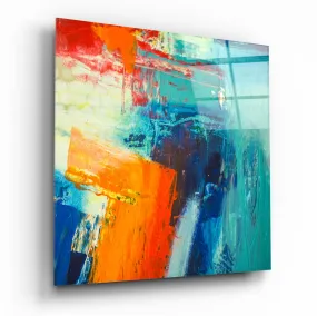 Abstract Blue & Orange - Square