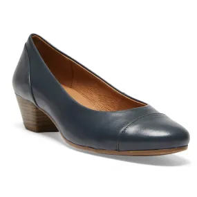 Acton Heel in Navy Leather