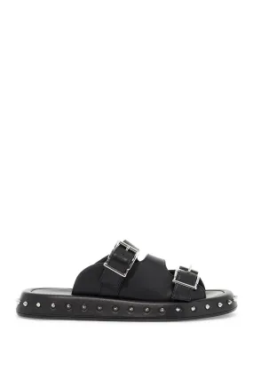 Alexander Mcqueen Women's Leather Punk Slides For Ed