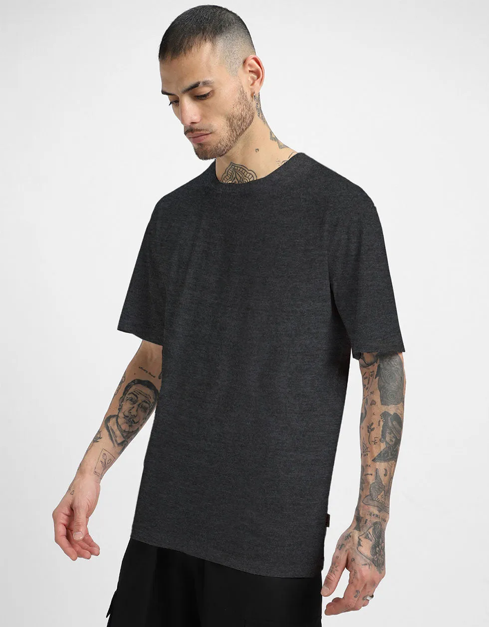 Anthra Solid Oversized Tshirt