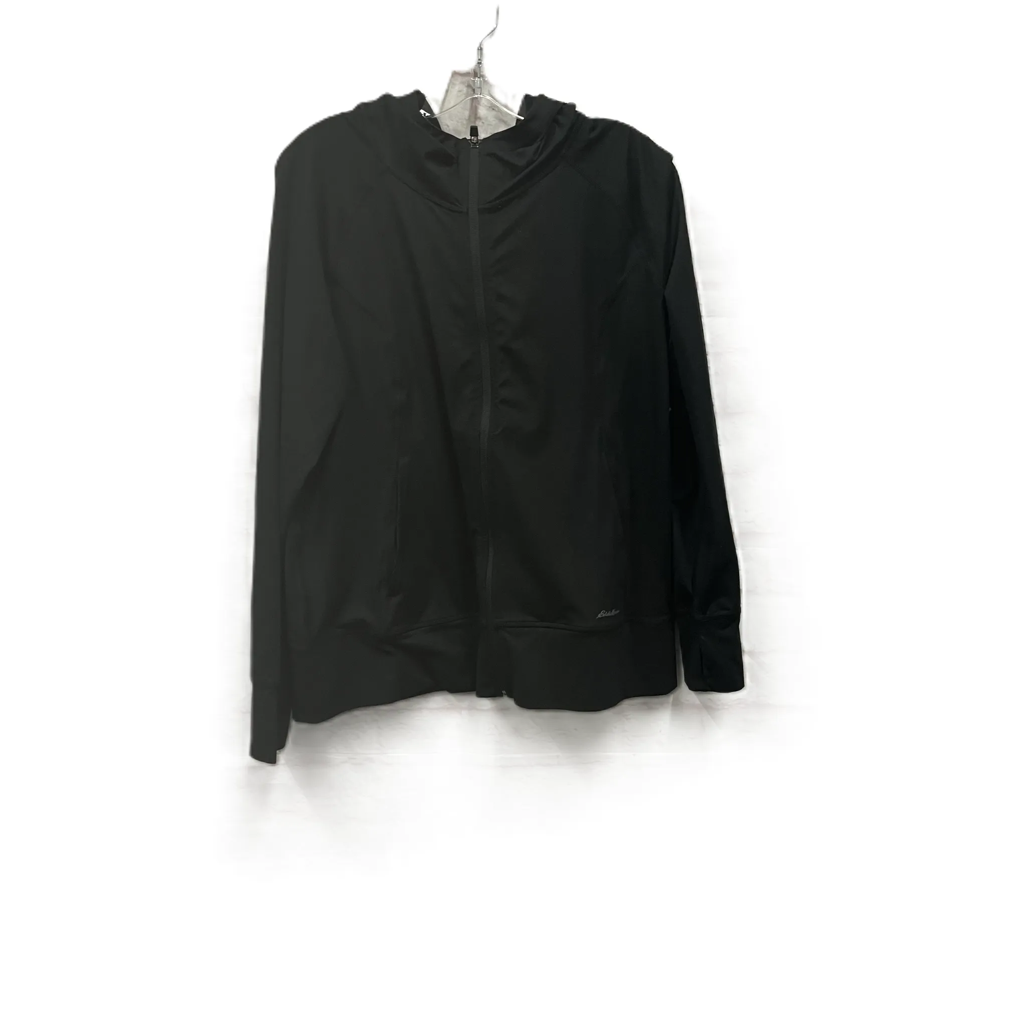 Athletic Jacket By Eddie Bauer In Black, Size: L