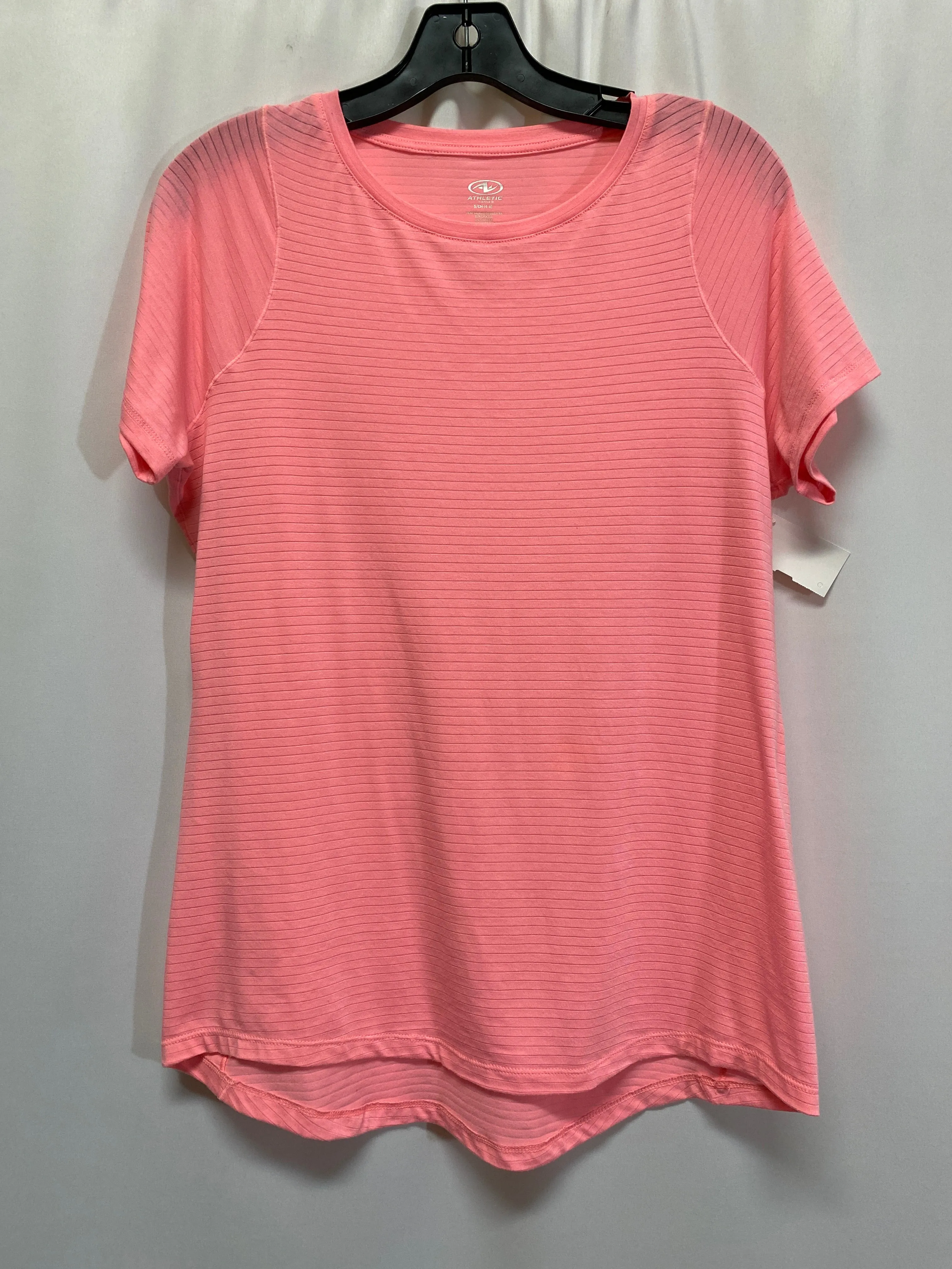 Athletic Top Short Sleeve By Athletic Works In Pink, Size: S