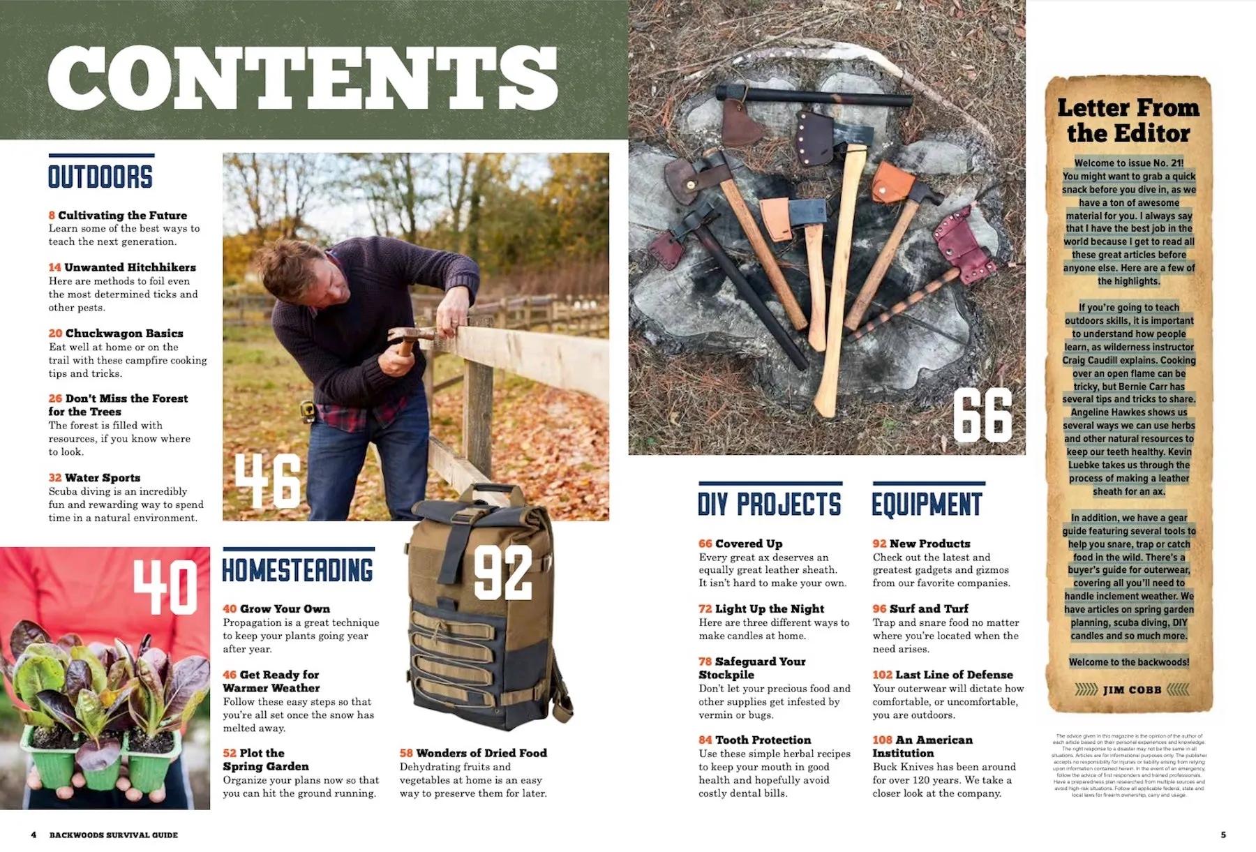 Backwoods Survival Guide - Living Off the Land No. 21: Wilderness Instructor Craig Caudill, Cooking Over Open Flame, Herbs & Natural Resources for Teeth Health & Lots More!