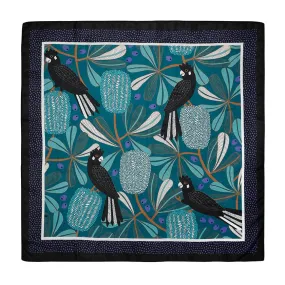 Bella the Black Cockatoo Square Scarf