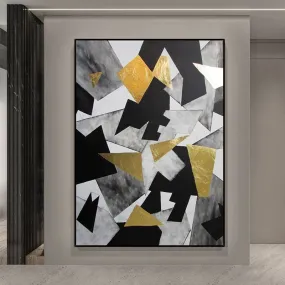 Black and Gold Geometric Art