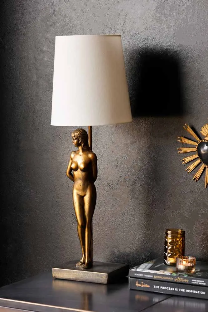 Brass Lady Table Lamp