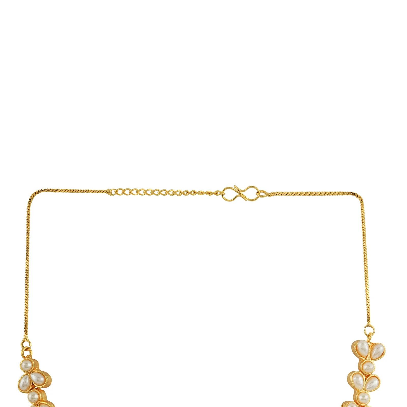 Chaand Gold Oxidised Pearl Necklace Set