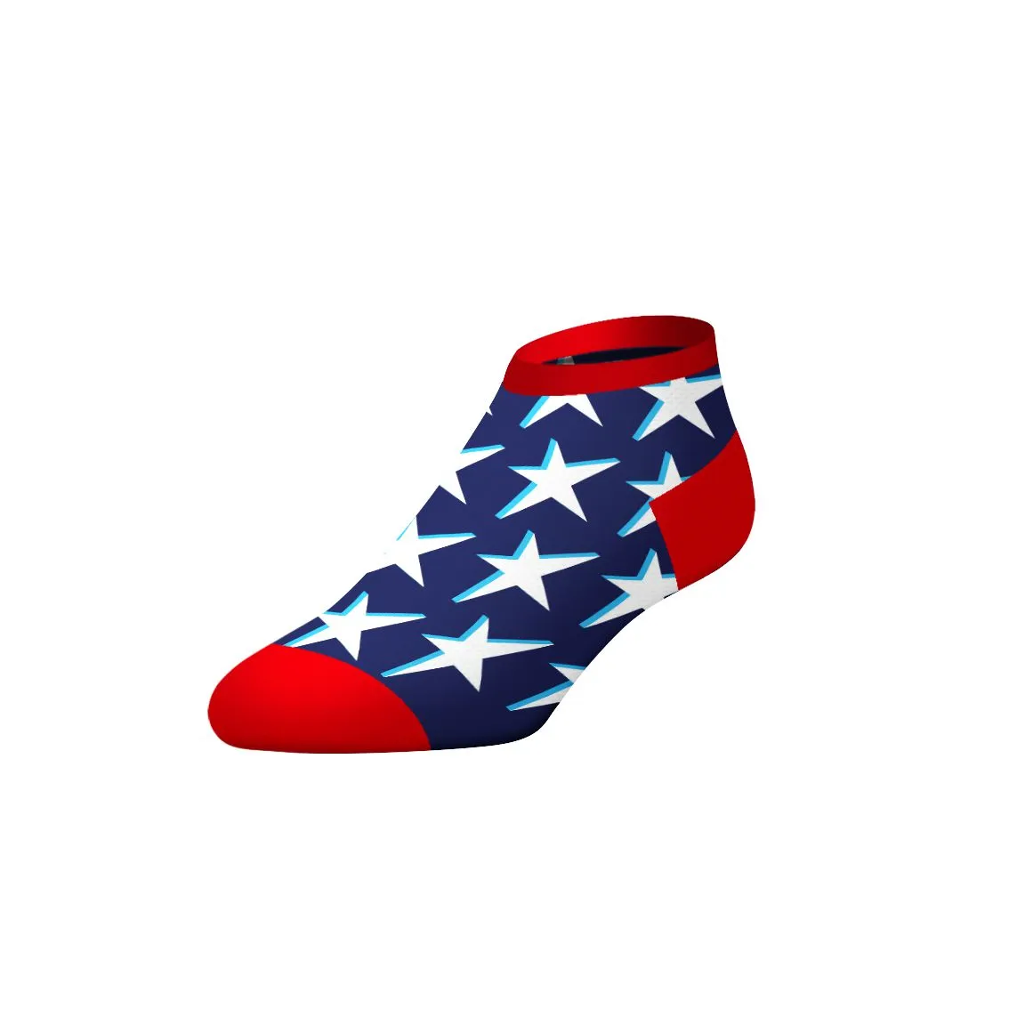 CrazyUniverse Dollar and Flag Low Cut Socks (3 Pack)