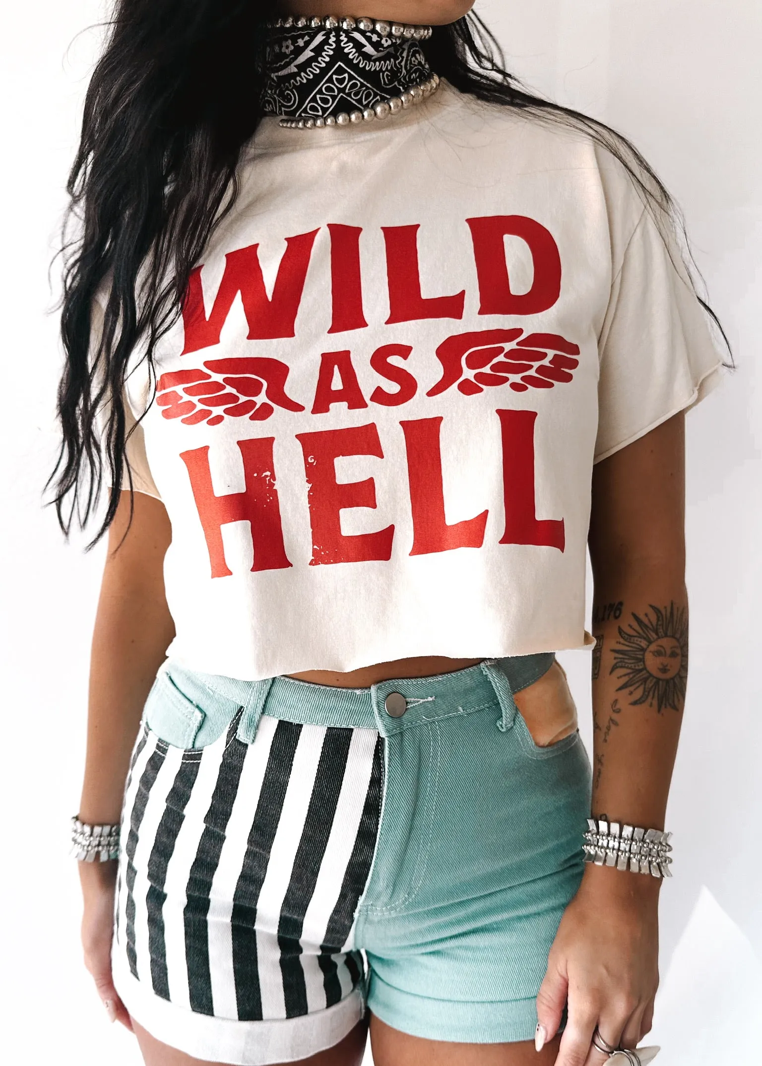 CROPPED WILD AS HELL GRAPHIC TEE