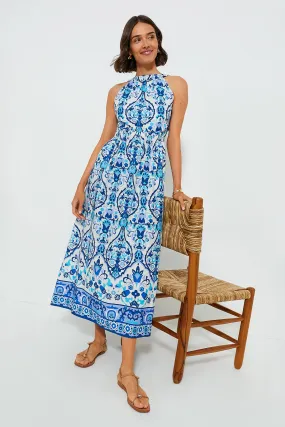 Damask Blue Colomba Dress