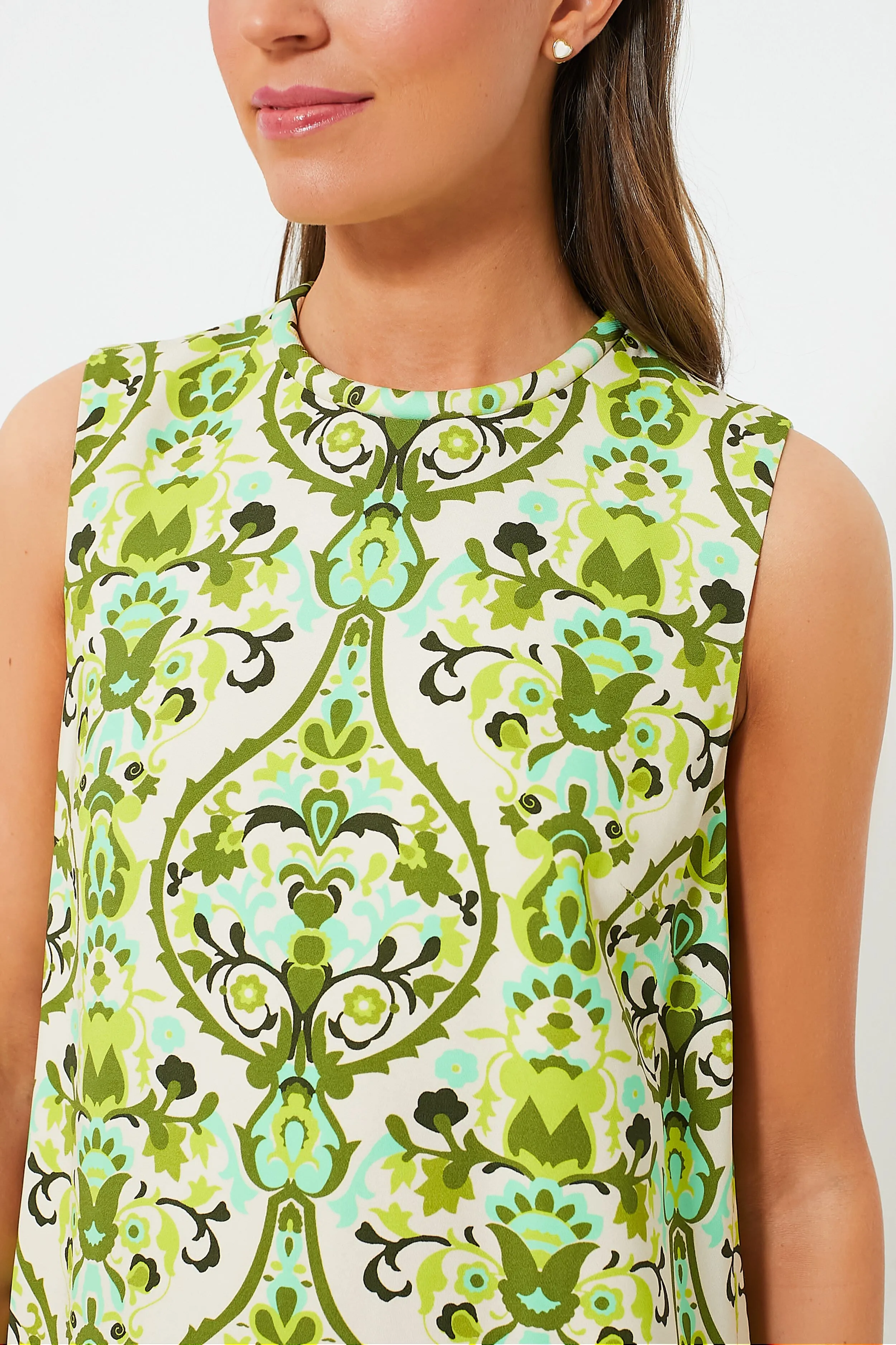 Damask Green Mackenzie Dress