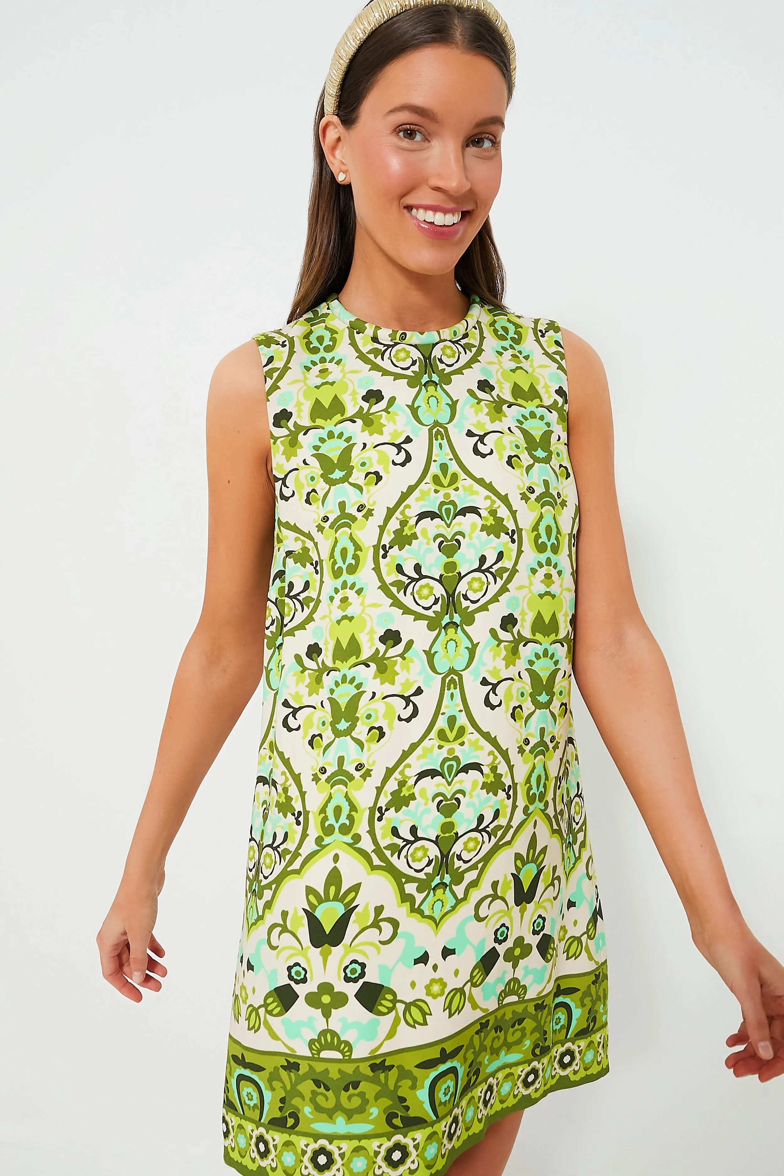 Damask Green Mackenzie Dress