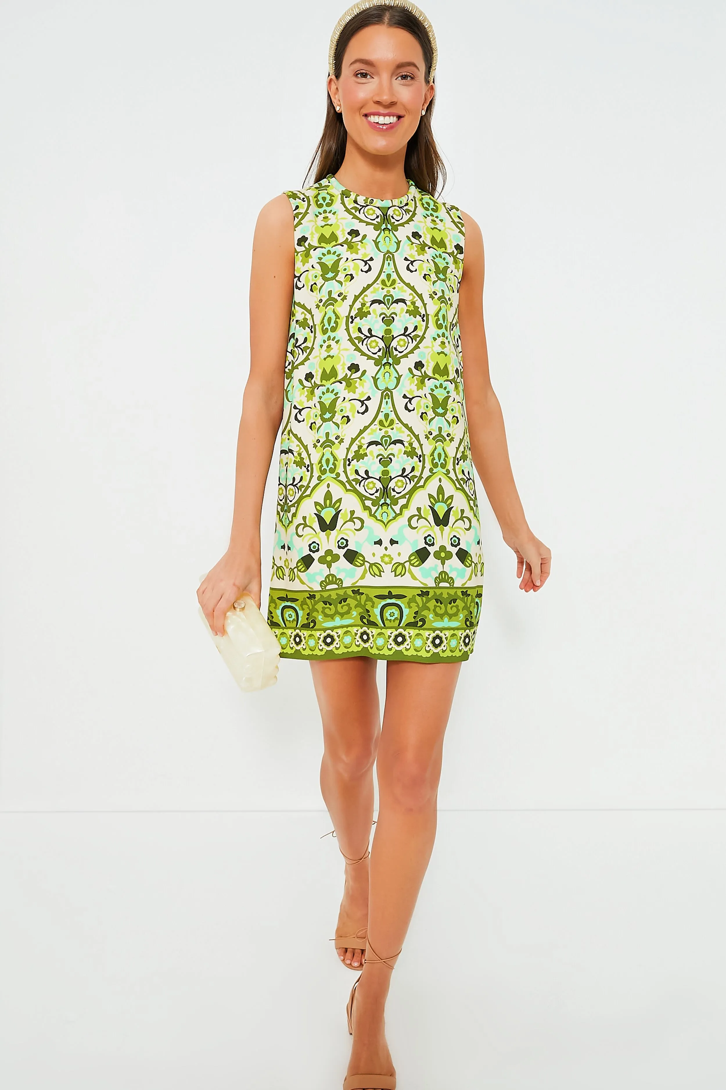 Damask Green Mackenzie Dress