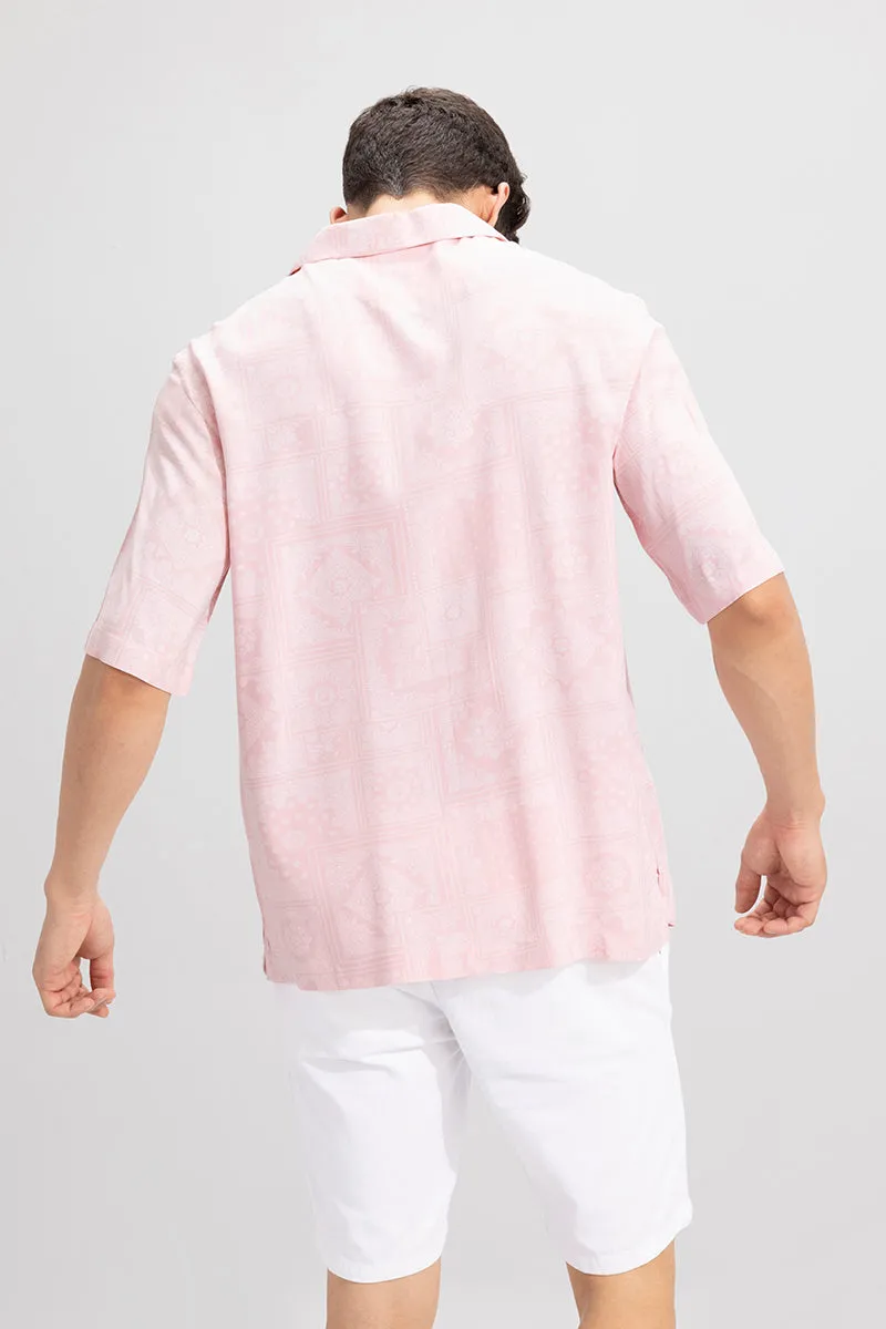 Folk Bandana Pink Oversized Shirt