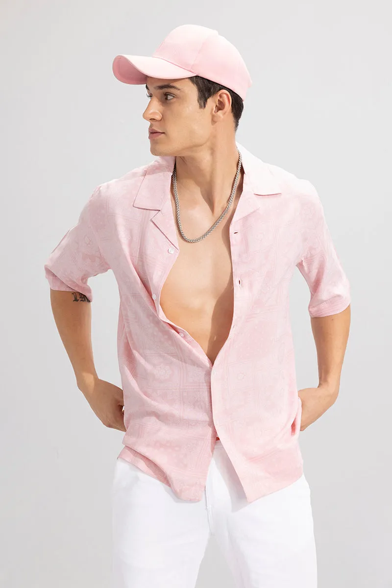 Folk Bandana Pink Oversized Shirt