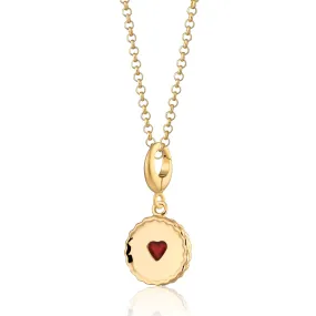 Gold Plated Jammie Dodger Necklace