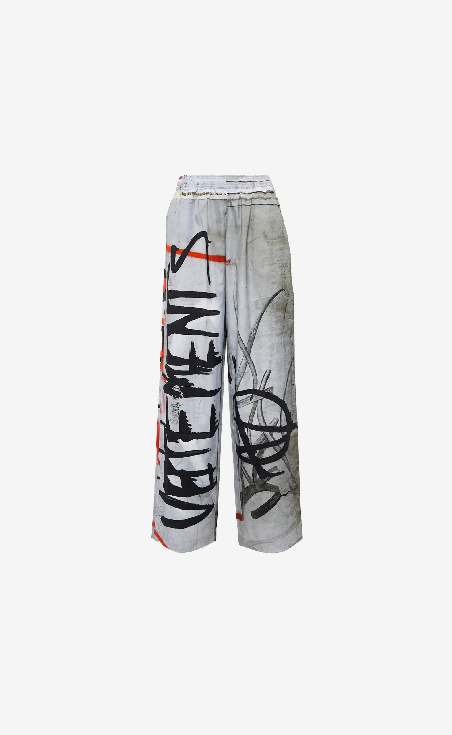 GRAFFITI PRINT GREY VETEMENTS GAFFITI LOUNGE PANTS