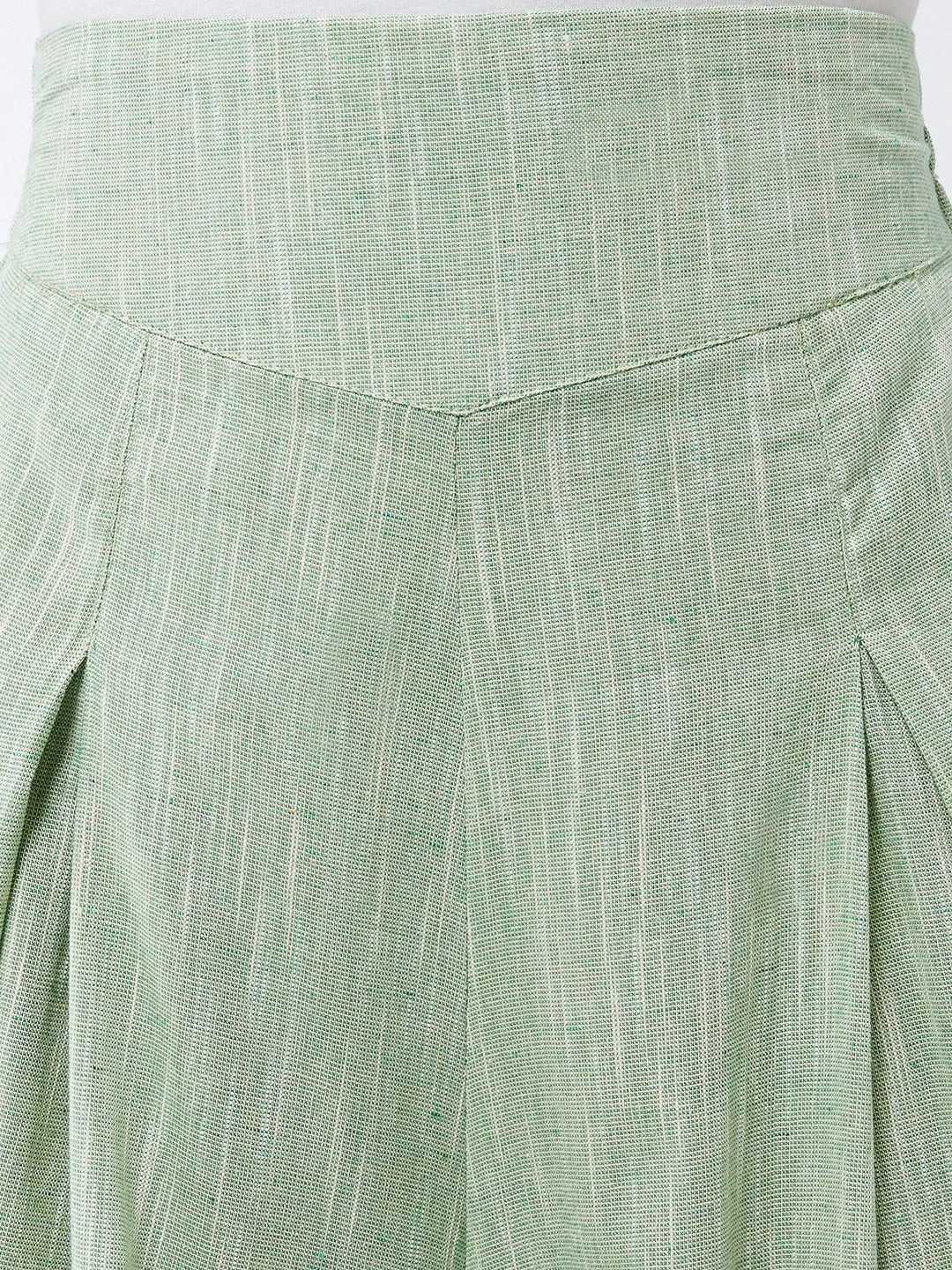 Green Handloom Palazzo