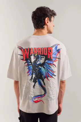 Grey Warrior - The Warrior Arc Oversized T-shirt-UltraSoft