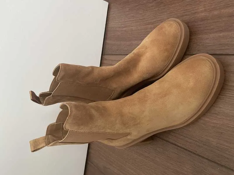 GUNNER BOOTIES BROWN SUEDE - re:vita