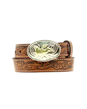 Kids Tooled Leather Belt