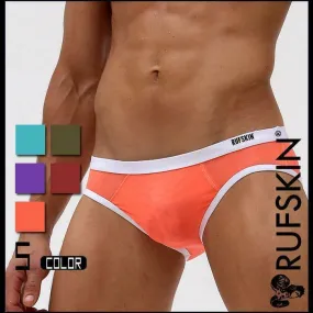 LARGE RUFSKIN Brief Bulle All-Mesh Slip Sexy Silky Briefs Orange 4