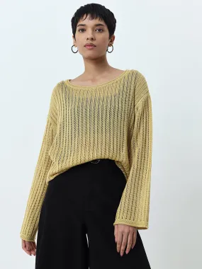 LOV Yellow Knitted Top