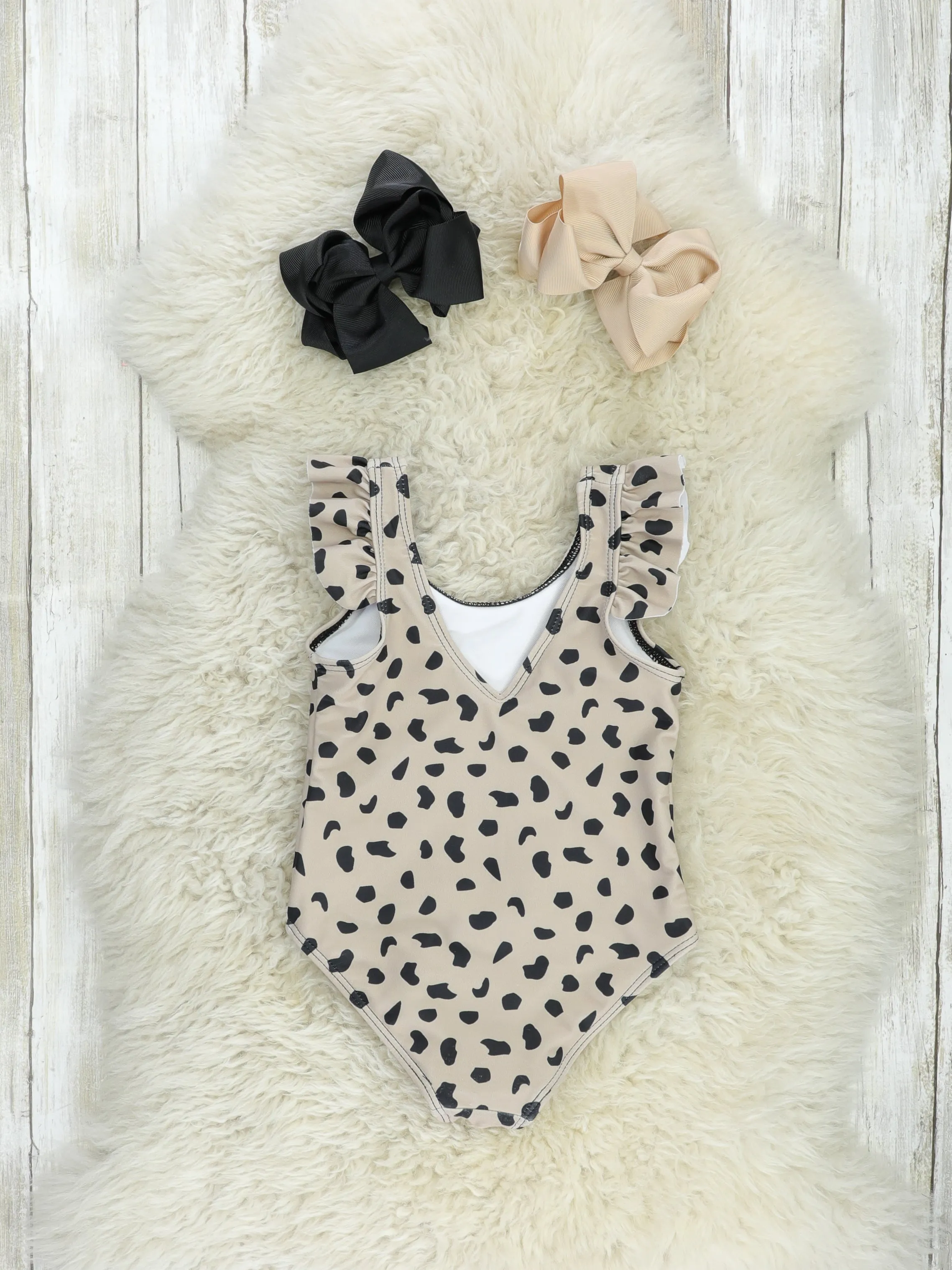 Mom & Me Cheetah Ruffle One-Piece Swimsuit