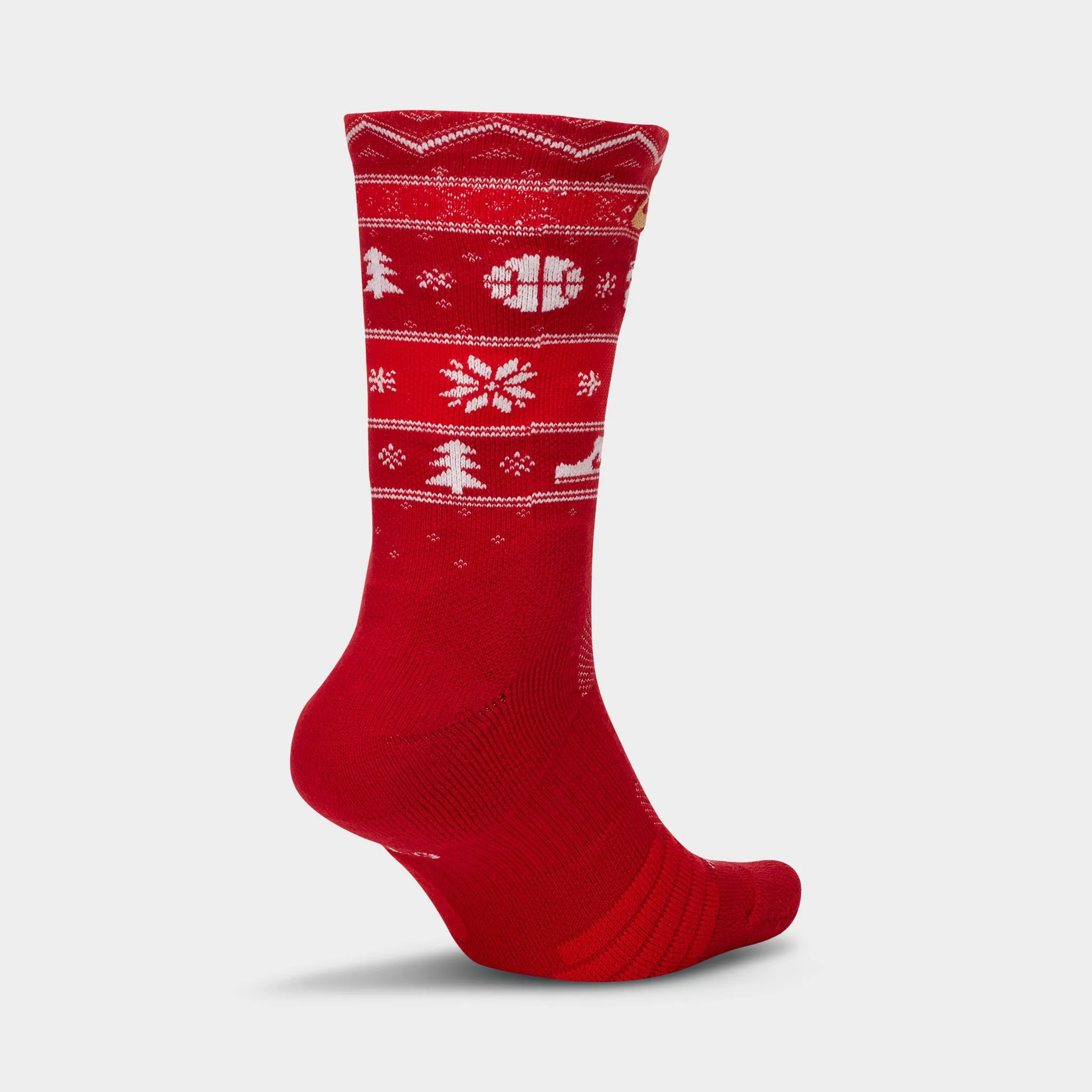 Nike Elite Christmas Crew Socks Gym Red / White - Club Gold