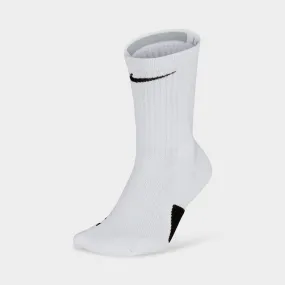 Nike Elite Crew Basketball Socks White / Black - Black