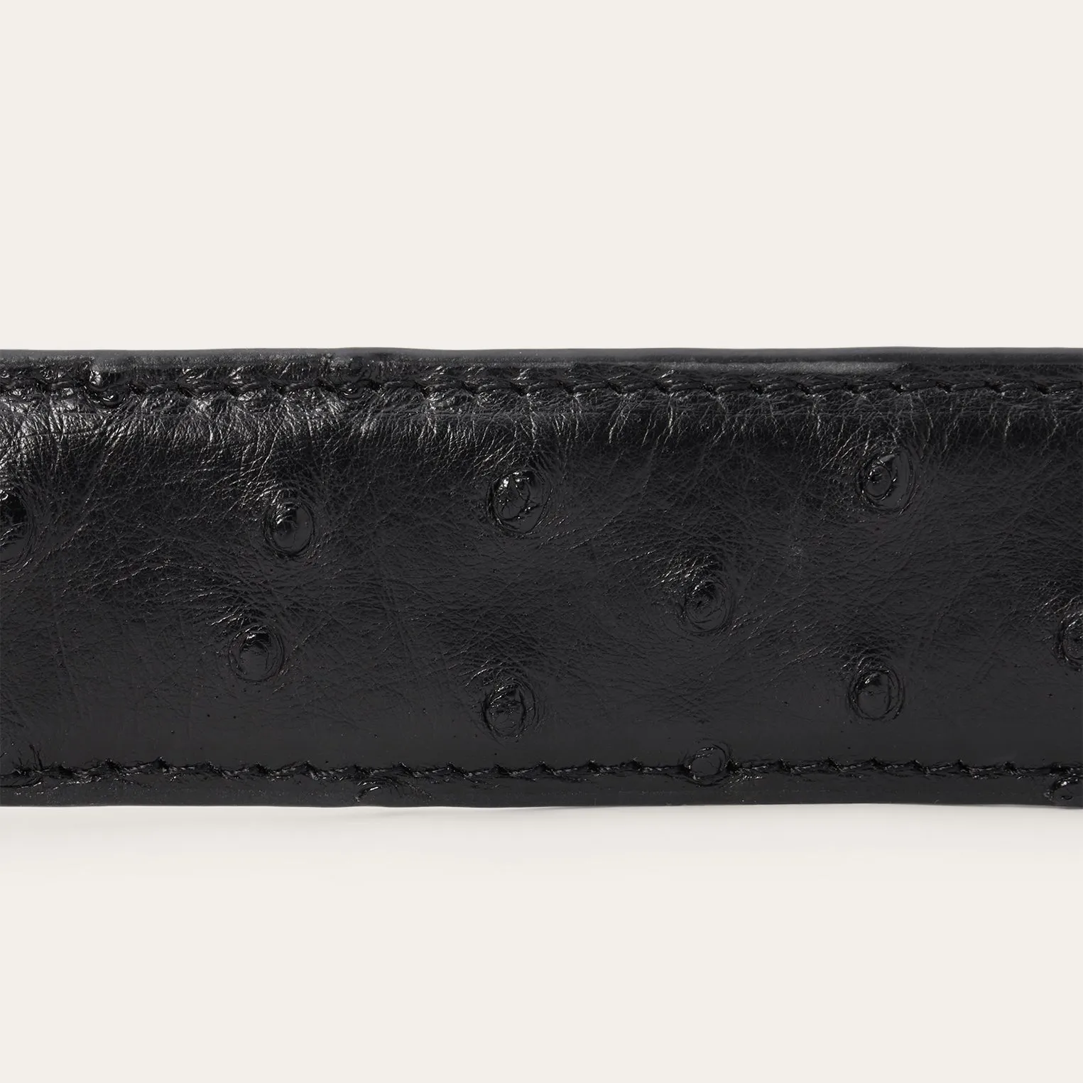 Ostrich Western Tab Belt - 1 1/4 Width