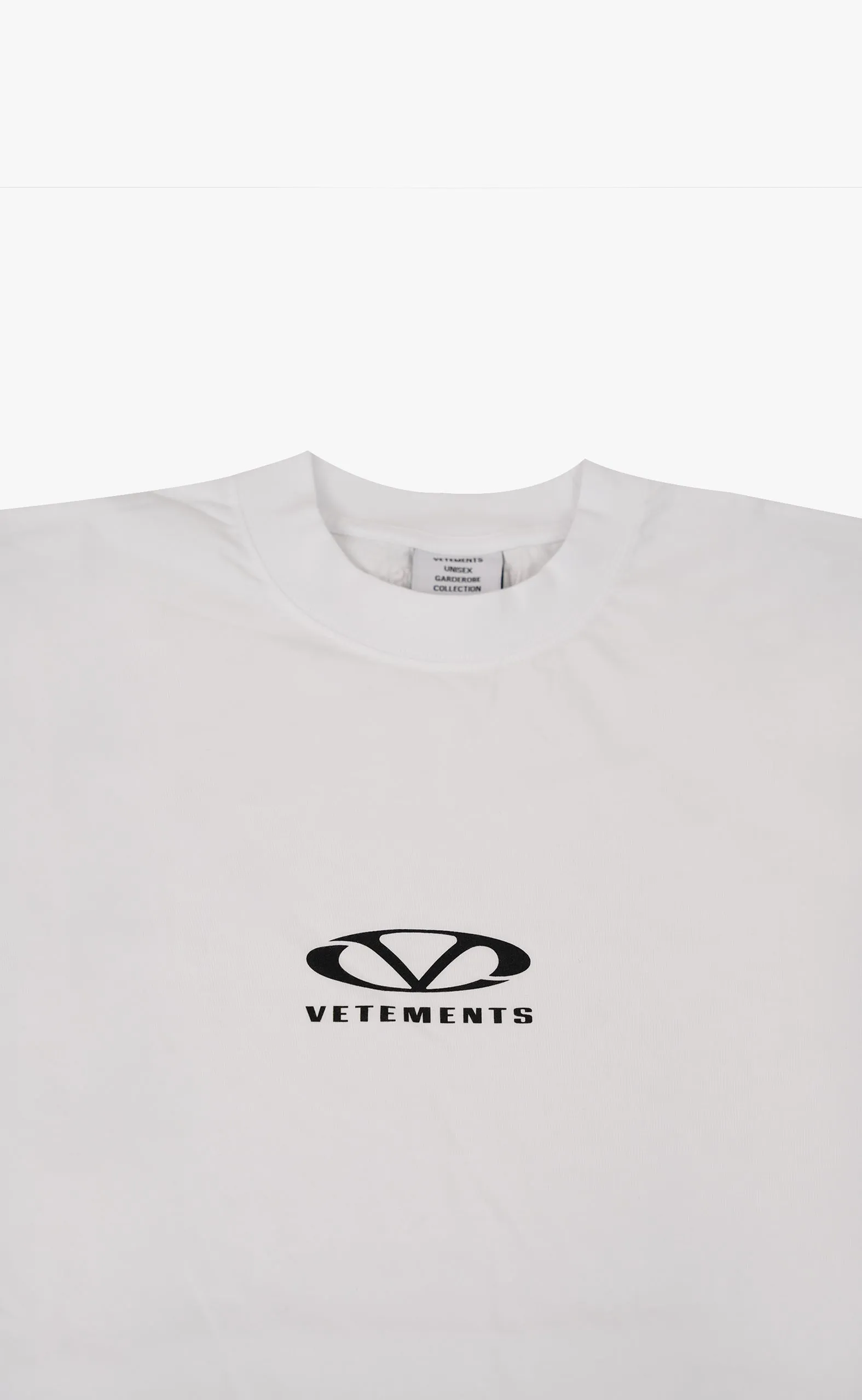 OVAL LOGO OVERSIZED WHITE T-SHIRT