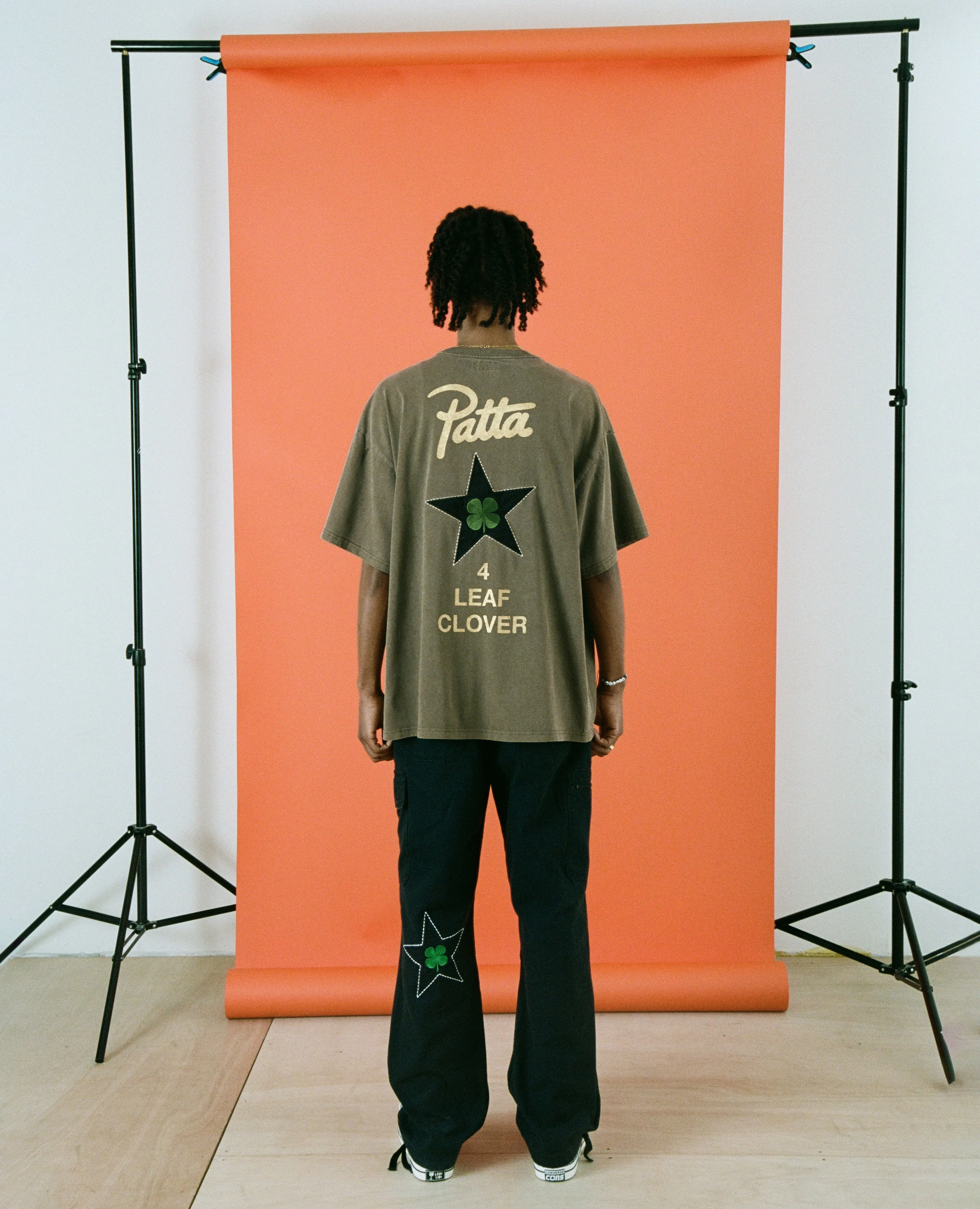 Patta x Converse 4 Leaf Clover T-Shirt (Burnt Olive)