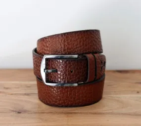 Pebbled Leather Belt Camel