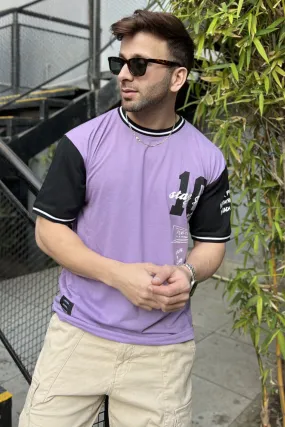 Purple Oversized Varsity T-shirt