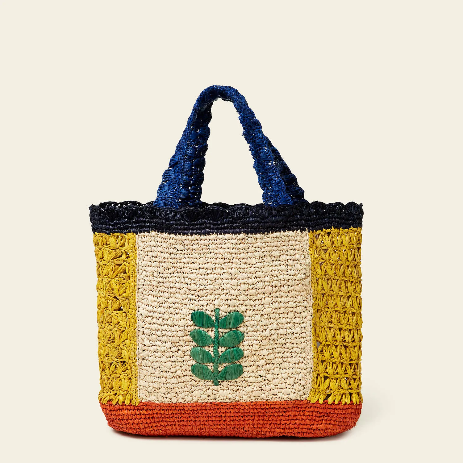 Raffia Basket Bag - Apple