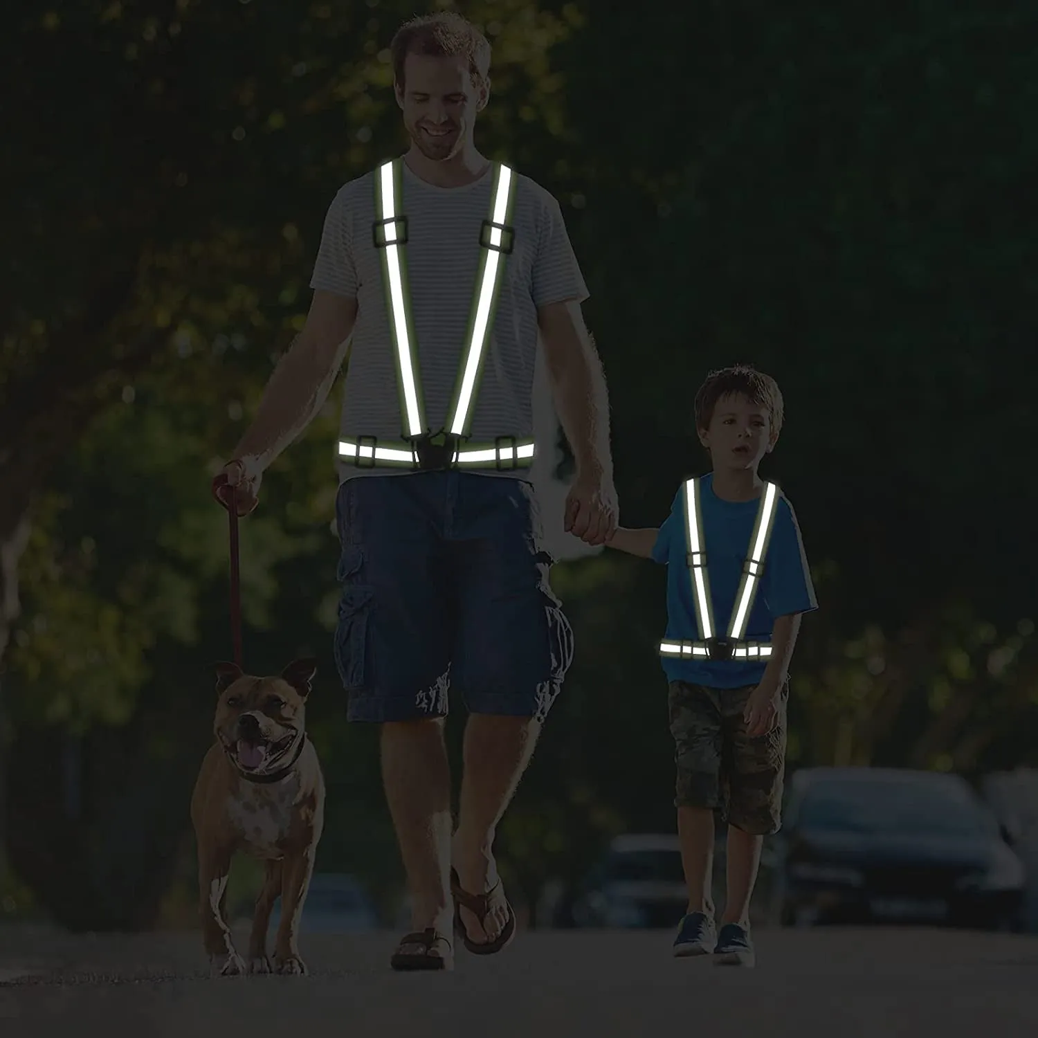 Running Reflective Vest Gear 2Pack, High Visible Reflective Running Vest Adjustable Safety VES for Night Outdoor Running Cycling Motorcycle Dog Walk Jogging