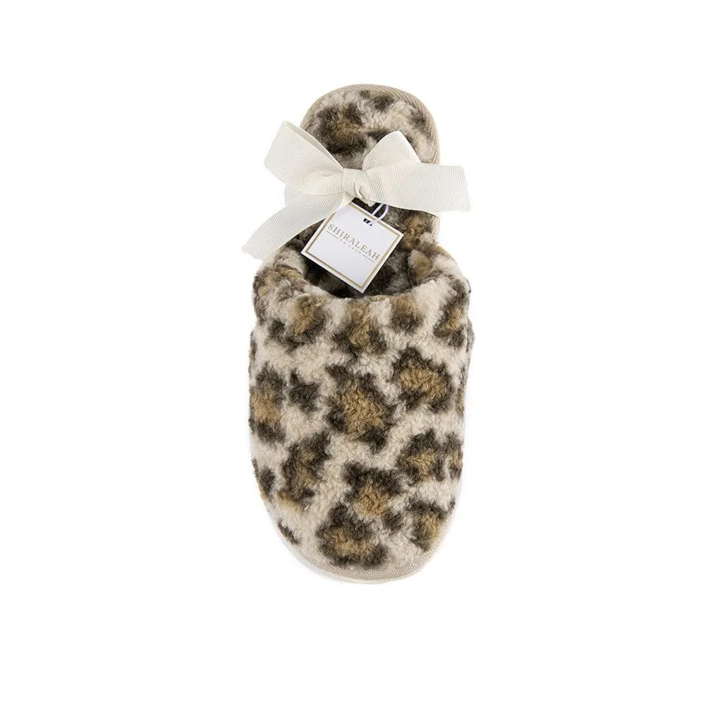 Shiraleah Avignon Leopard Print Sherpa Slippers, Multi by Shiraleah