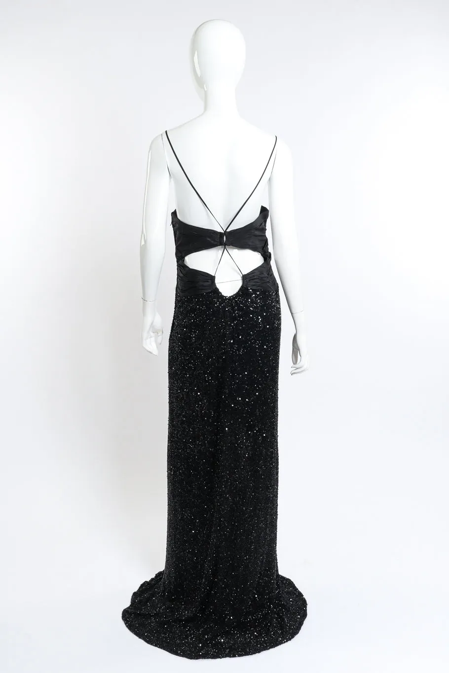 Strappy Sequin Evening Gown