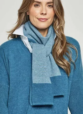 Textured Cashmere Scarf - Teal