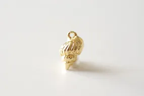 Vermeil Gold Wholesale Sea shell Conch Shell Charm Pendant - 18k gold over sterling silver sea life shell pendants, Shell Charm