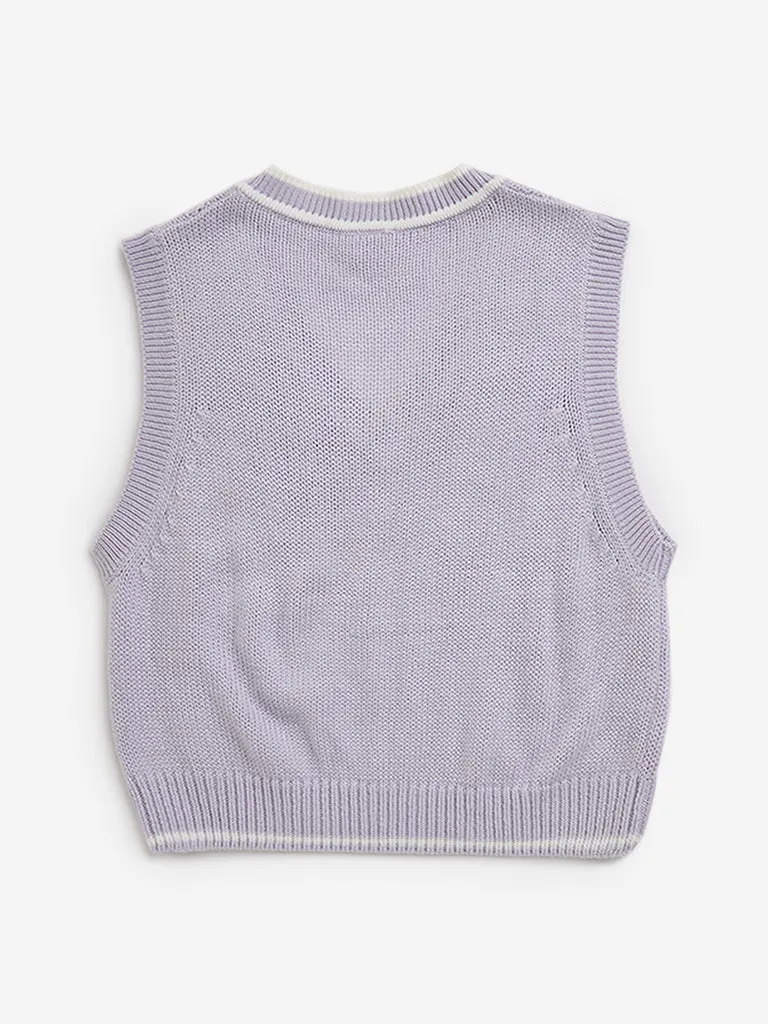 Y&F Kids Lilac Knit-Textured Sweater